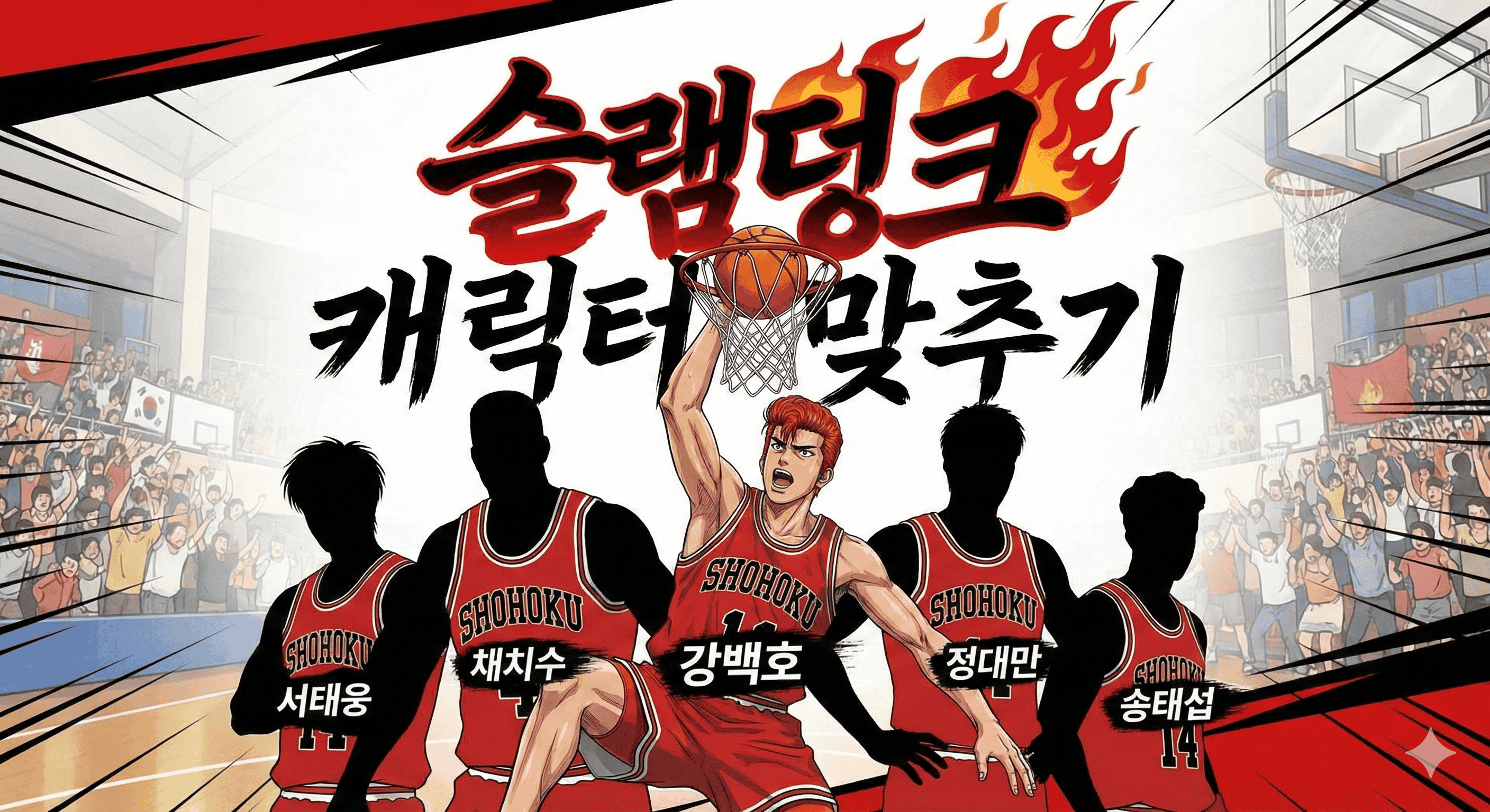 슬램덩크 맞추기 - 슬램덩크 캐릭터를 보고 이름을 맞춰보세요!